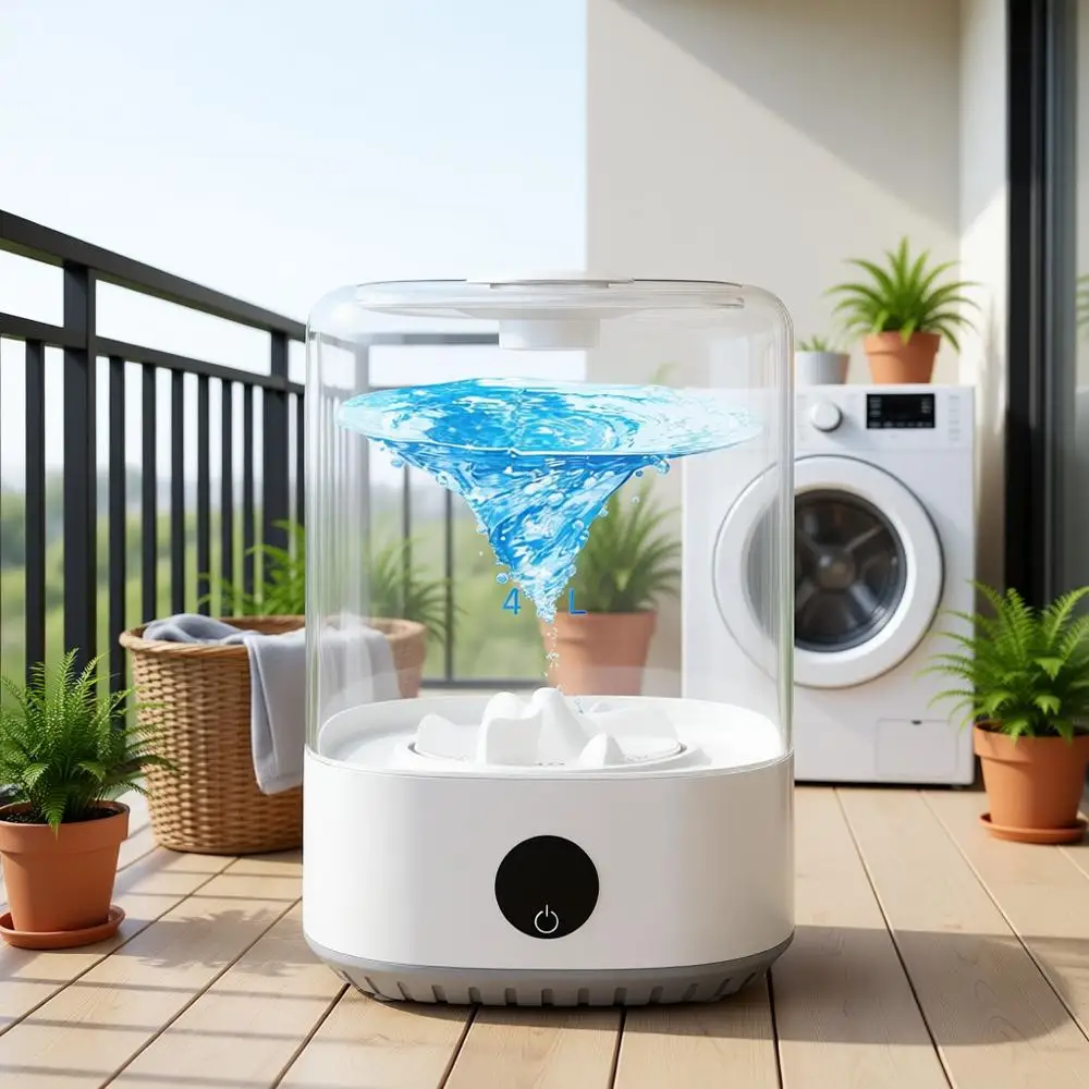 

Мини-стиральная машина 4 л для носков, детской одежды, глубокой очистки в квартирах, общежитиях, путешествиях, тихая работа от USB