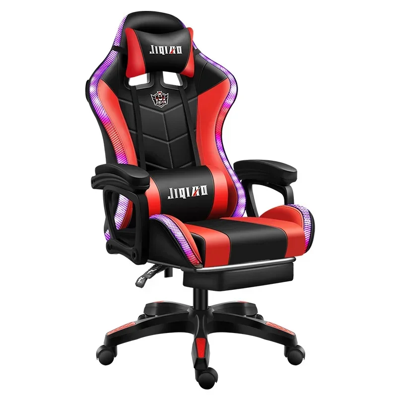 

Gaming chair,High quality computer chair with massage,leather office chair RGB light gamer chair swivel