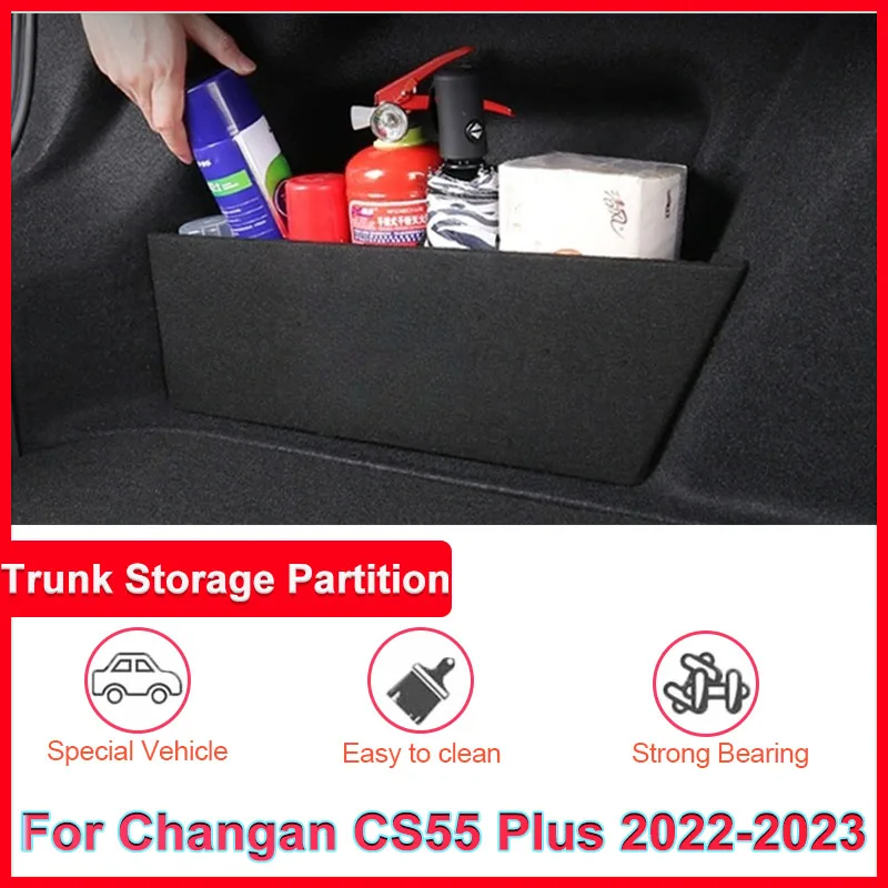 

Car Trunk Partition Storage Box Organizer Side Parts Interior For Changan CS55 Plus UNI-S 2022 2023 Nevo Q05 Accessories Tools