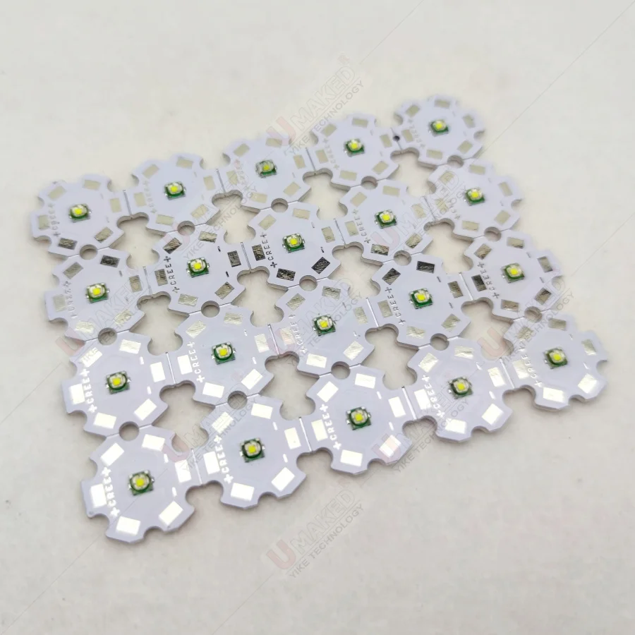 10pcs  3W 3535 CREE XPE LED Emitter diodes bead WW/W/R/G/B/RGB High Power LED chip on 16mm/ 20mm PCB For Bicycle/Head lamp