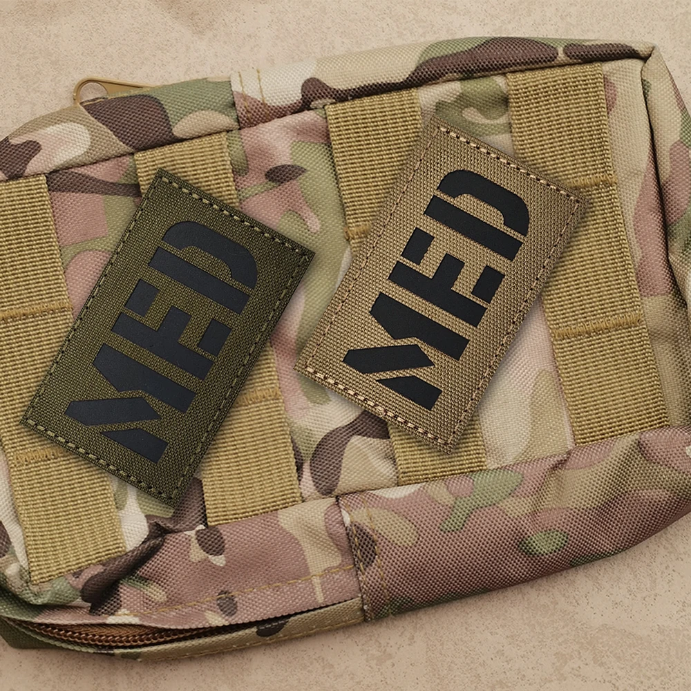 

MEDIC IR Reflective Tactical Military Patch Medical MED Emblem Badges With Hook and Loop Backing For Jacket Shoulder DIY Sew-on