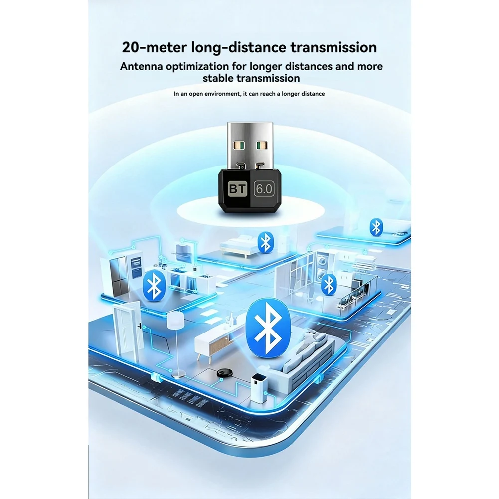 【¡¡Casa de precio! !】USB para PC Bluetooth 6,0 adaptador para escritorio portátil teclado ratón auriculares transmisor receptor LMP14