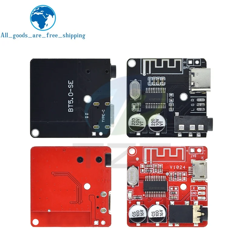 1/5PCS TZT DIY Bluetooth Audio Receiver Board Bluetooth 5.0 MP3 Car Audio Board Stereo Music Module 3.7-5V