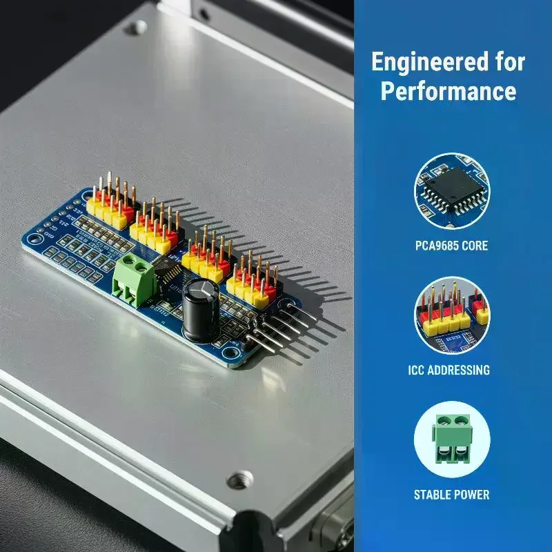 16 Channel PWM Servo Servo Drive Board Robot Controller IIC Interface Driver Module PCA9685 For Raspberry Pi