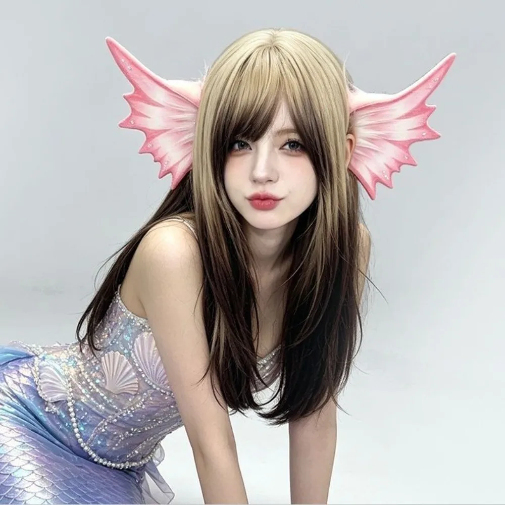 Lolita Elf Siren Mermaid Ears Headband Hair Hoop Animals Ears Fish Fin Hair Band Gothic Cosplay Headwear Female Hair Accessories