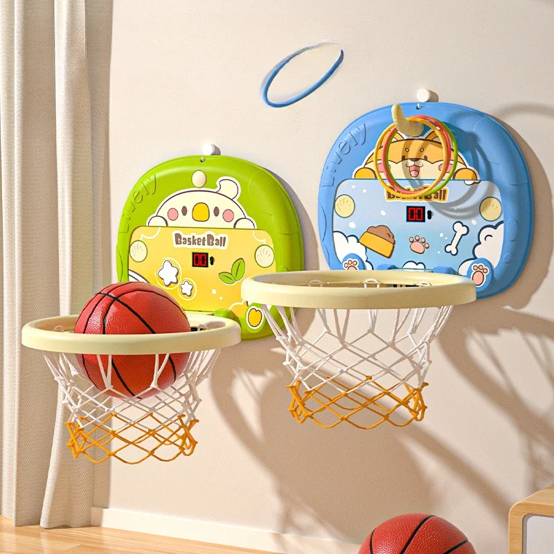 Aro de baloncesto para niños, juguetes de pelota para el hogar, soporte de baloncesto colgante para tiro en interiores para bebés