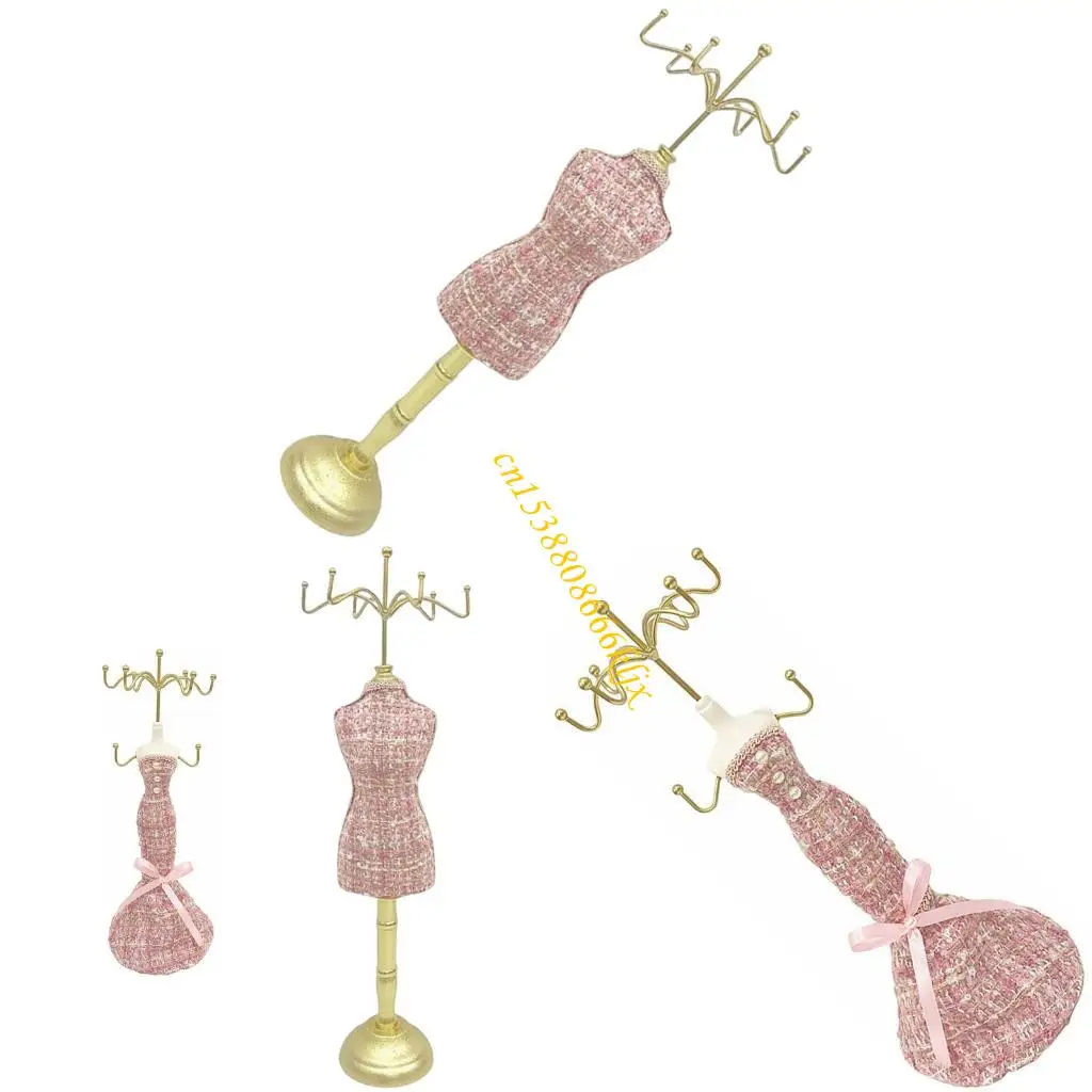 

Compact Flannel Jewelry Showcase For Rings Earrings Amulet Storage In Metal Structure 066C