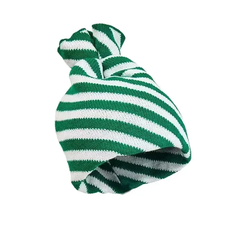 Classic Festive Christmas Triangular Elf Protective Hat with Cartoon Little Ears for Holiday Party Role Play Costume Decoration