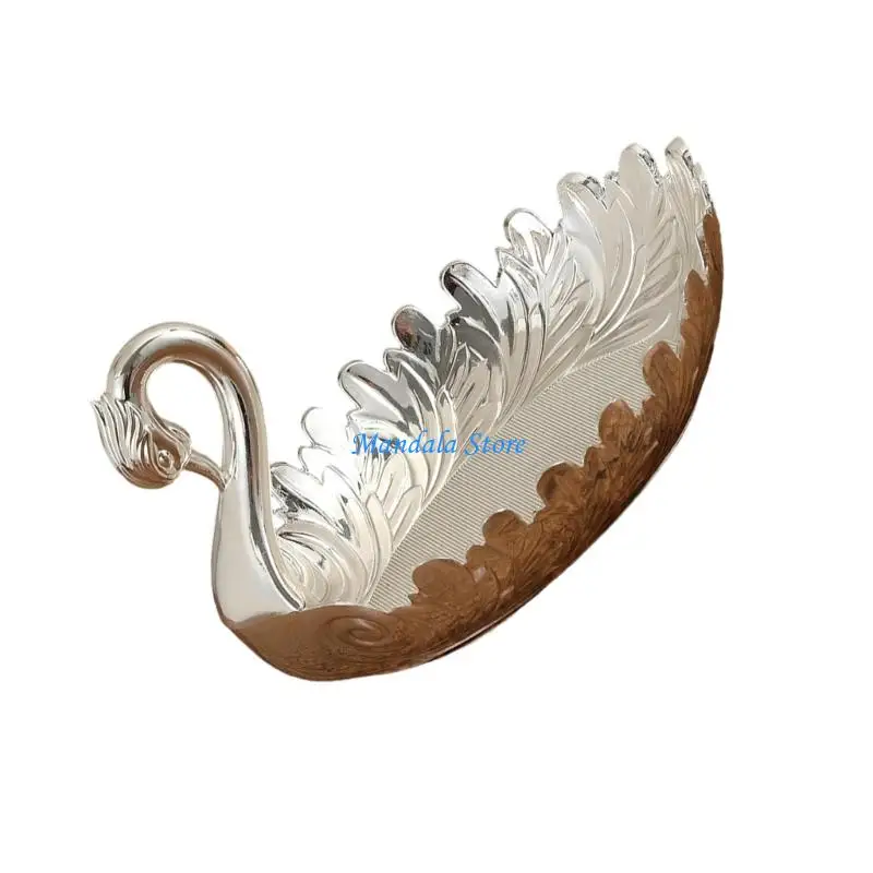 U2JC Creative Cygnet Themed Snacks Container Cookie Organiser Plate For Fruits Nut And Treats In Elegant Setting