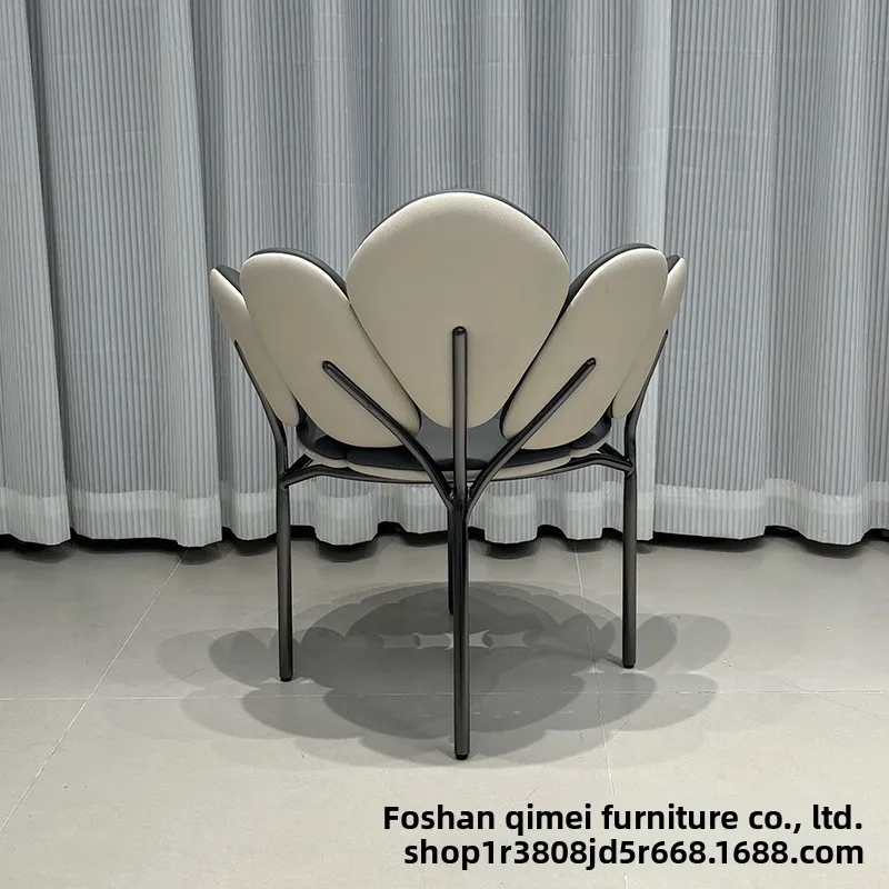 Italian Minimalist Light Luxury Metal Petal Chair Bionic Design Stainless Steel Carine Dining Chair for Living Room Home Hotel
