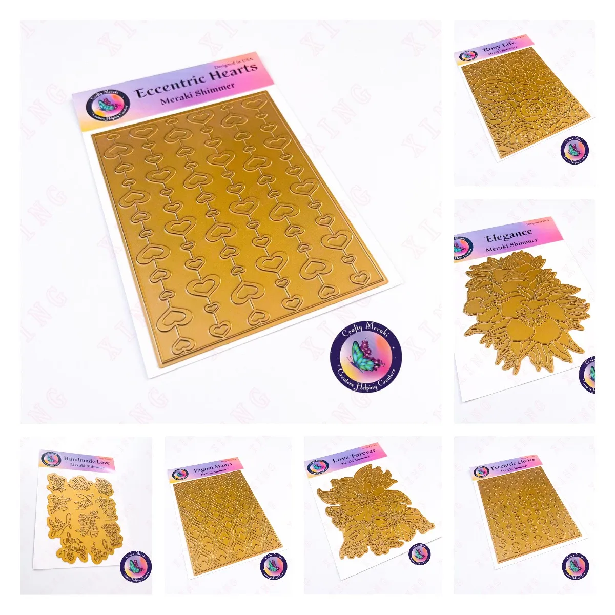 

New Metal Cutting Dies Scrapbook Stencils Love Forever Rosy Life Eccentric Circles Hearts Pagoni Mania Hot Foil Elegance Stamps