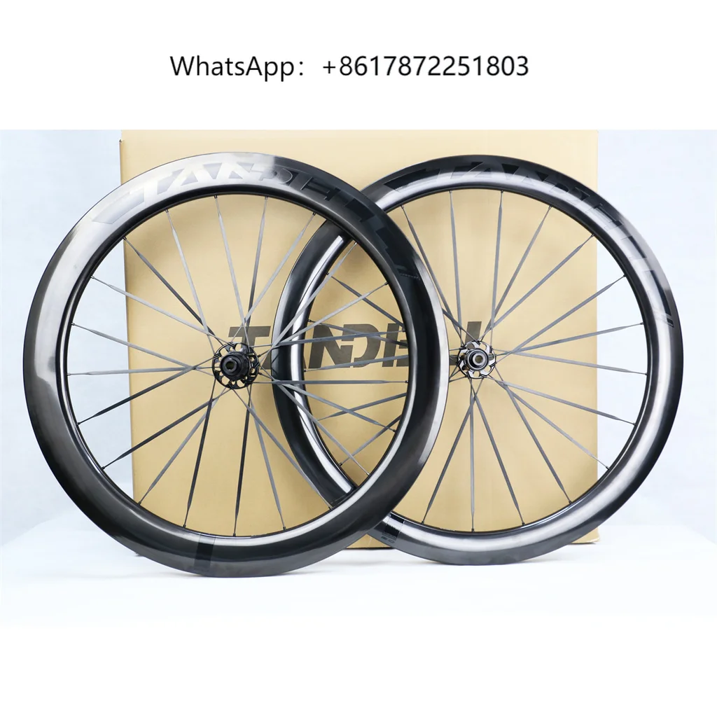

High Quality 700C Carbon Fiber VENT Front Wheel 50mm Rear Wheel 60mm Center Lock Hub Carbon Road Bike Wheels for Disc