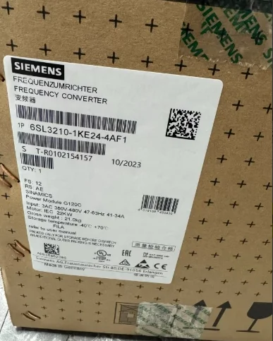 6SL3210-1KE24-4AF1  G120C 22kW/18.5kW 3 Phase VFD PROFINET Built-in Class a EMC Filter STO Safety 380-480V Compact Inverter
