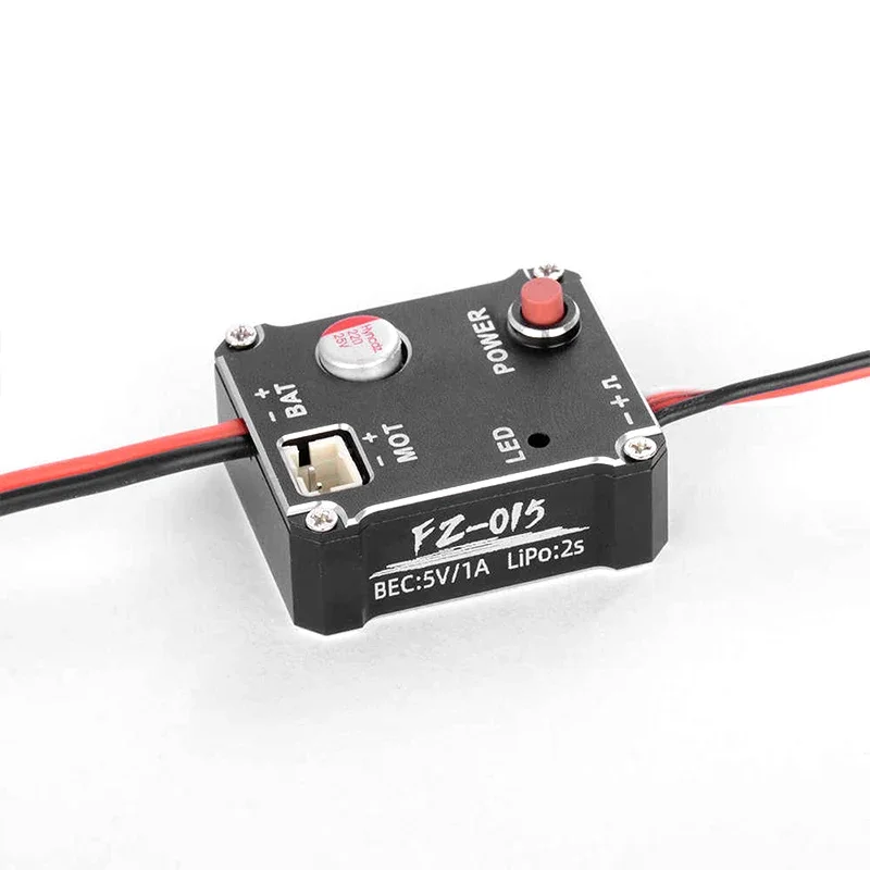 180 Brushed Motor 15A FZ-015 ESC for 1/18/ 1/24 SCX24 Trx4m FMS Remote Control Car Modification and Upgrade Accessories