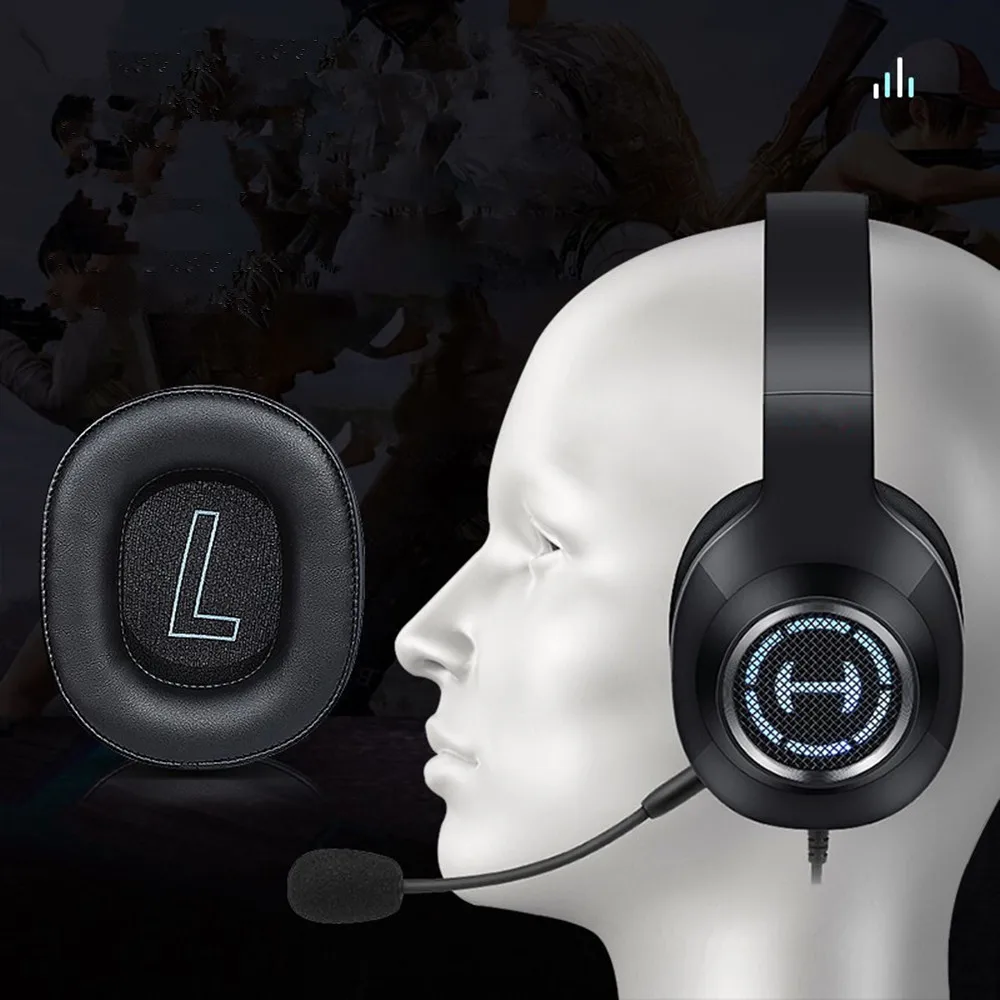 2 Buah Bantalan Telinga Headphone Pengganti untuk EDIFIER HECATE G2 Aksesori Sarung Bantal Bantalan Telinga Hitam Nyaman Spons Lembut