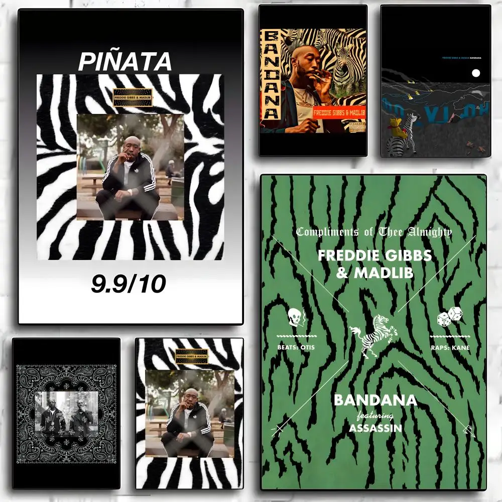 Hip Hop F-freddie Gibbs Pinata Poster HD art sticky wall waterproof home living room bedroom bar aesthetic decoration