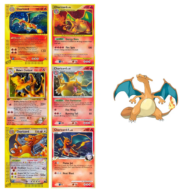 

PTCG Pokémon Charizard Black Spray English American Version Photo Album 1 Shiny Card Japanese Version DIY Card Toy Collection