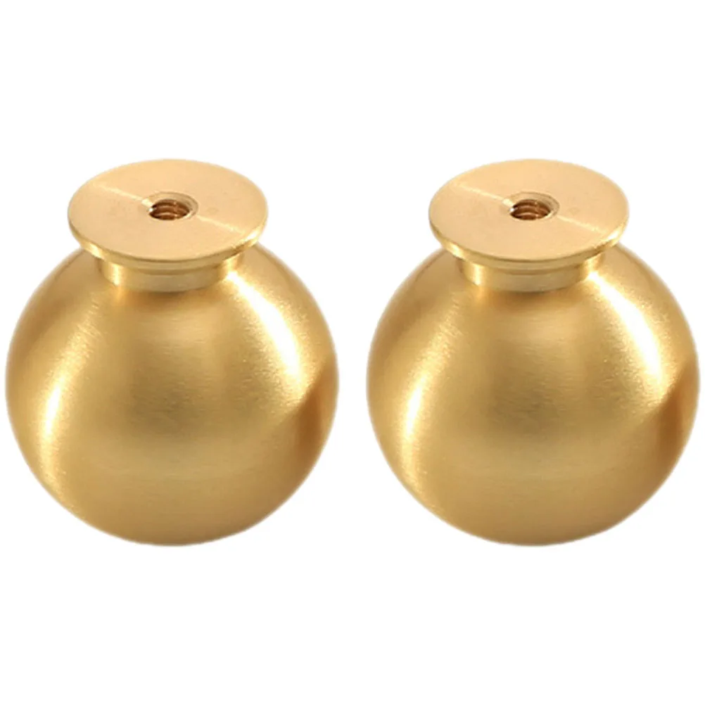 

2pcs Copper Door Handles Ball Shape Replacement Furniture Pulls For Cabinet Wardrobe Closet Bifold Doors Metal Drawer Pulls