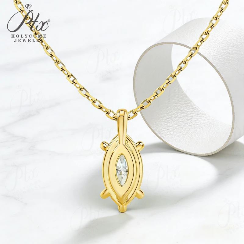 Pendant Necklaces 6Prongs Marquise Shape Lab Grown Moissanite D Color VVS1 Clarity 925 Sterling Silver Gifts High Quality New