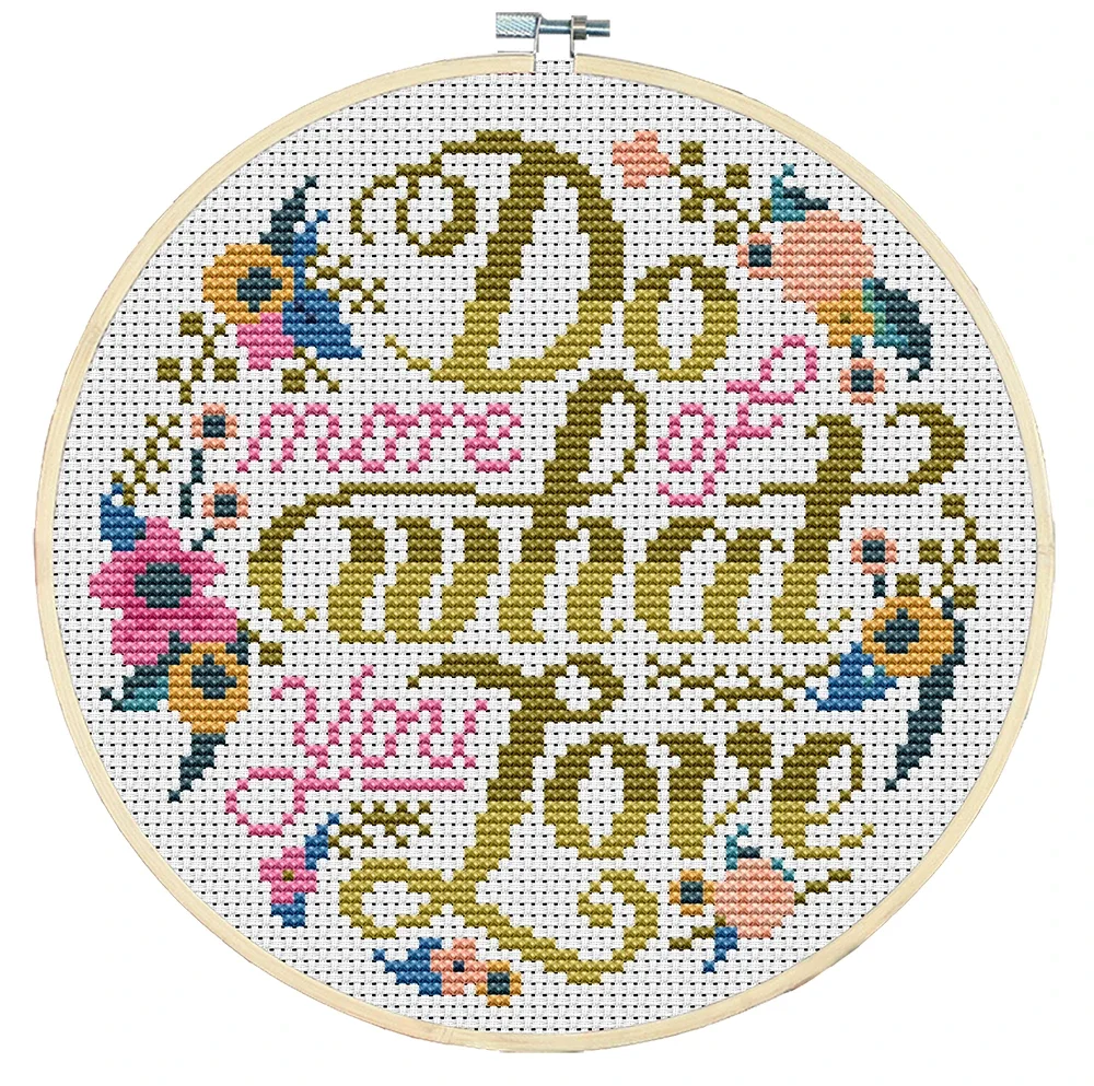 Do more of what you love cross stitch kit aida 14ct 11ct count print canvas stitches embroidery DIY handmade needlework