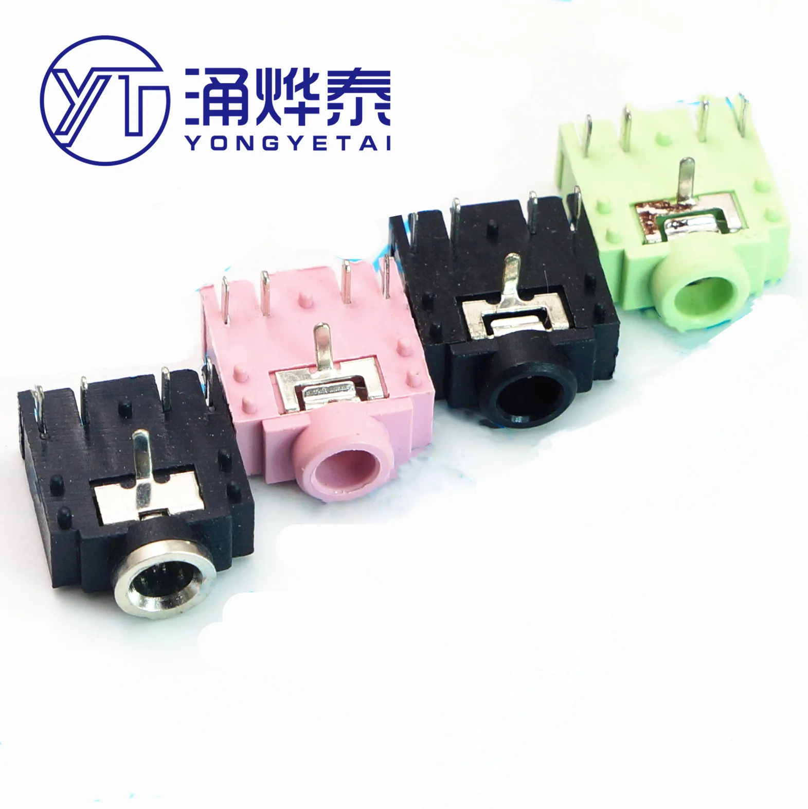 20PCS 3.5mm Dual Channel Audio Jacks 5 Pins Main Host Socket Interface Red Green Black 3F07 PJ-317 307 for Audio Equipment