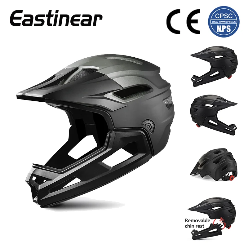 

Eastinear Cross-country Bicycle Full-face Helmet Detachable Design Lightweight Breathable Mountain Cross-country Riding Helmet