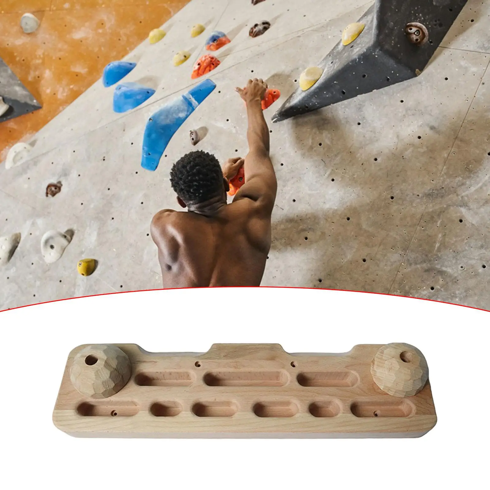 

Climbing Hangboard Climbing Fingerboard Portable Wooden Hang Board Hand Grip