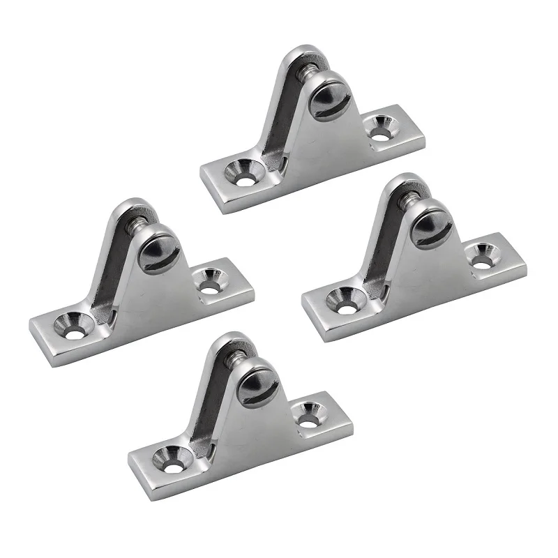 2 Pieces 316 Stainless Steel Deck Bimini Side Mount Hinge 60mm Mirror Polish Marine Boat Sailing Hardware Deck Hinge view 6