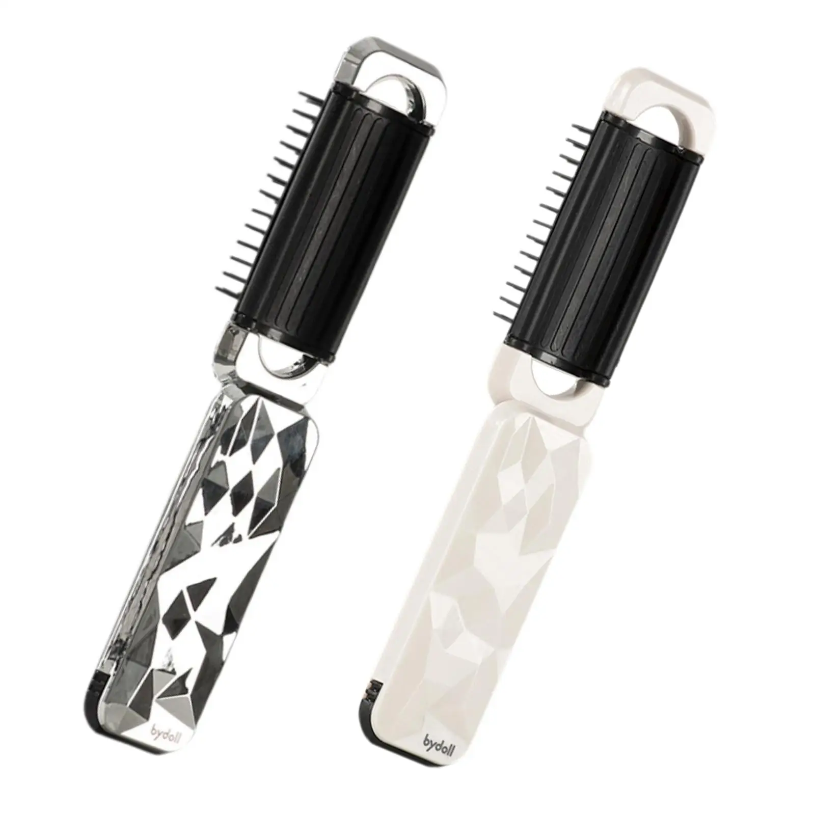 Travel Hair Brush with Mirror Folding Hair Brush Lightweight Hair Styling Tool