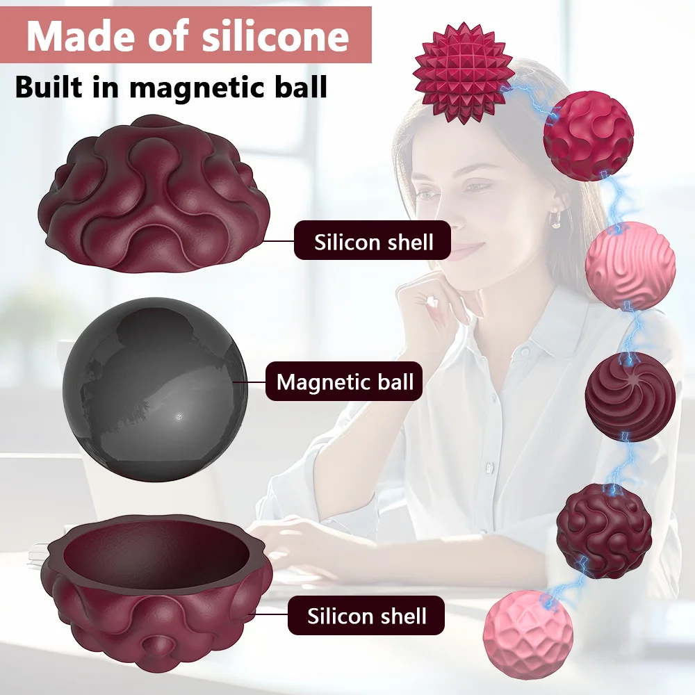 New Stress-Relief Magnetic Ball Toy Durable Rubber Fidget Spinner Toy Multicolor Novelty Relax Gadget for Adults Youngsters