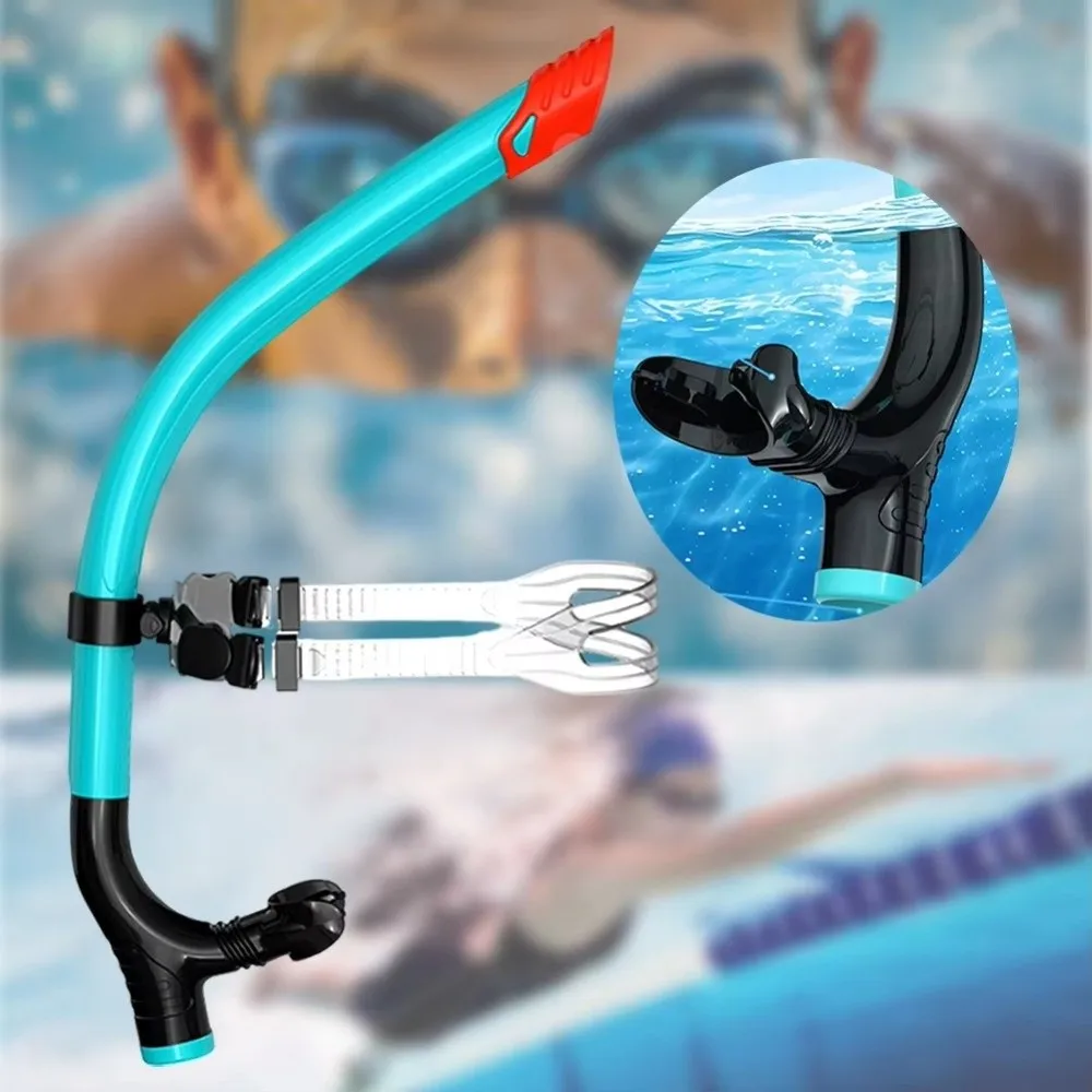 Silicone Mouthpiece Swimming Snorkel One-Way Purge Valve Semi-Dry Top Front Snorkel Snorkel Tube Front Dry Design
