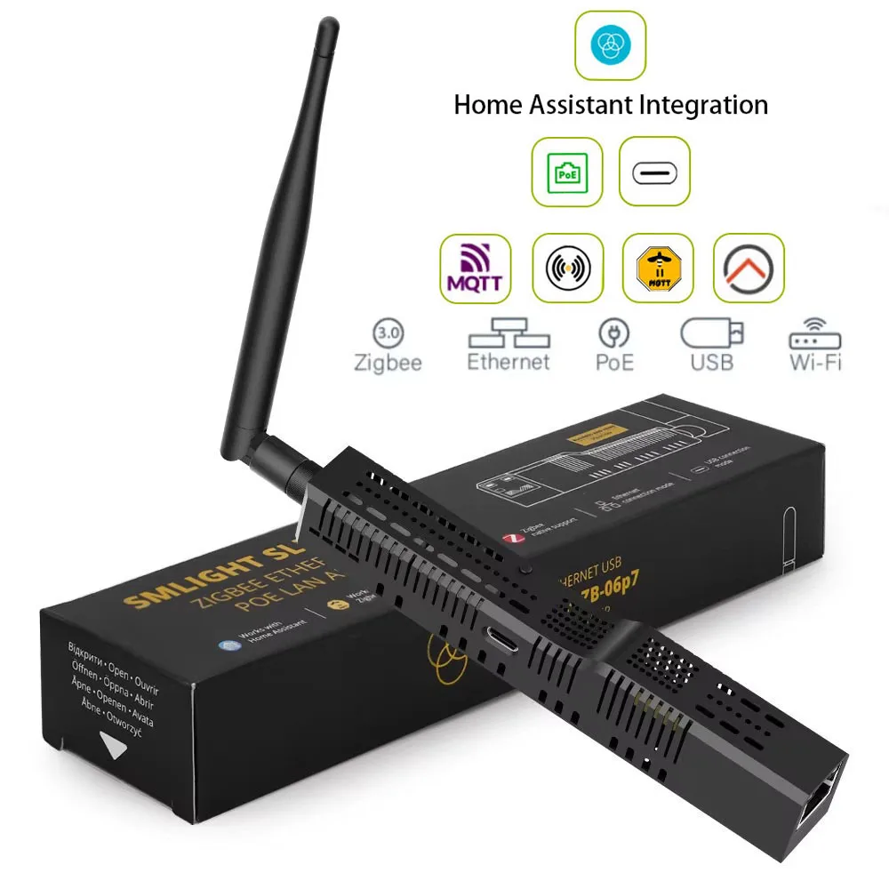 SMLIGHT SLZB-06P7U Zigbee 3.0 naar Ethernet-, USB- en WiFi-gatewaycoördinator met PoE, werkt met Zigbee2MQTT, Home Assistant, ZHA