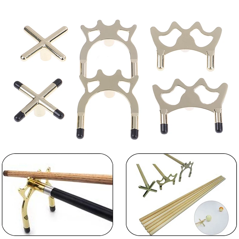 Copper Stick Frame Billiards Snooker Pool Cue Rest Bridge Head Holder Accessory