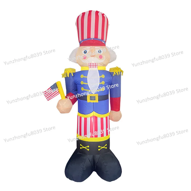 American Independence Day inflatable light dress, inflatable soldier Independence Day air mold led venue layout props