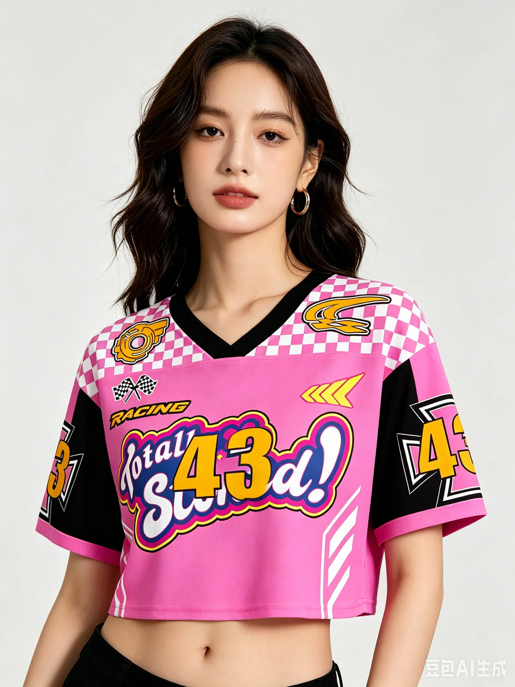 2026 Women's Y2K Racing Sports Jersey Summer Breathable Quick Drying T-shirt Size 43 Pattern Fashionable Street Wear