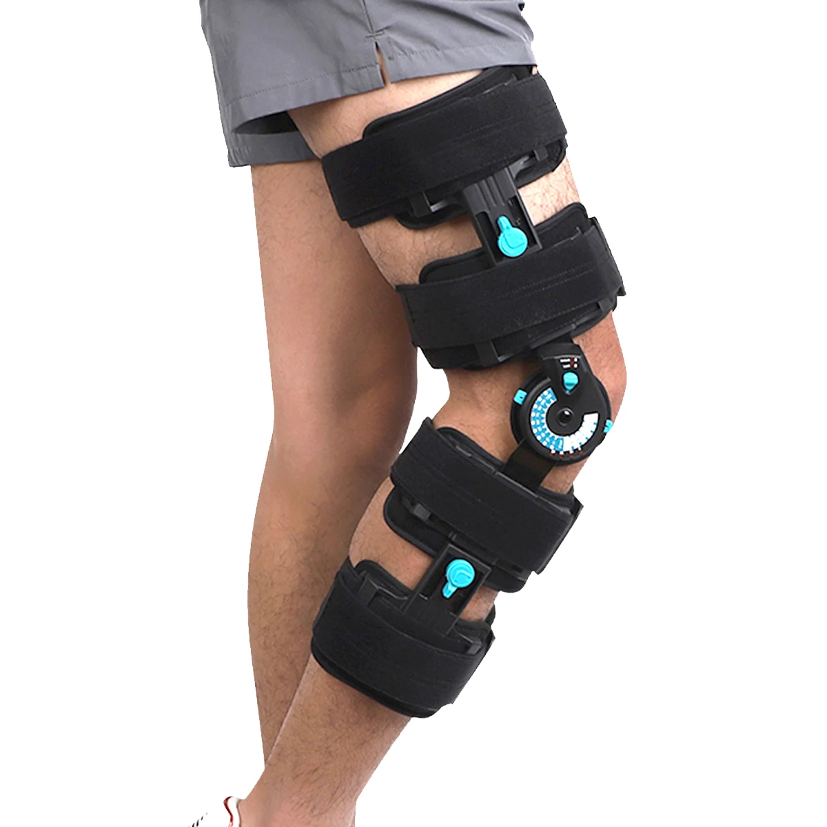 KOMZER Hinged Post Op Knee Brace, Adjustable ROM Leg Stabilizer for Recovery Stabilization, ACL,MCL and PCL Injury After Surgery