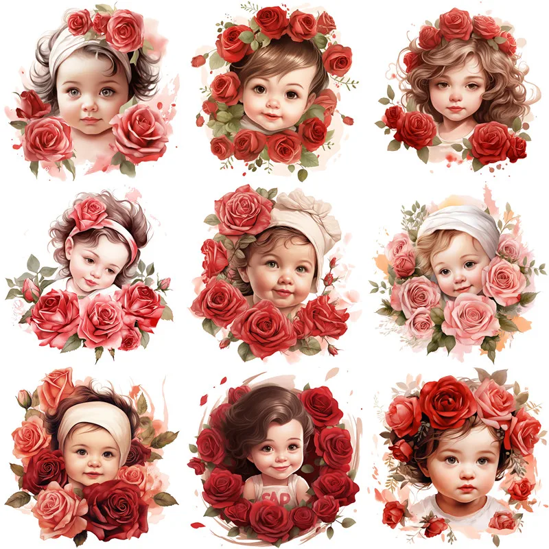 Baby Rose Stickers Crafts And Scrapbooking stickers kids toys book Decorative sticker DIY Stationery