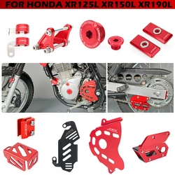 For Honda XR125L XR150L XR190L Chain Guide Slider Adjuster Sprocket Cover Crankcase Plug Brake Caliper Master Cylinder Guard XR