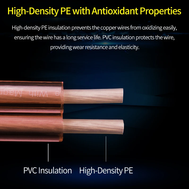 زوج واحد من كابل مكبر الصوت HiFi من النحاس الخالي من الأكسجين OFC قابس الموز إلى قابس الموز كابل مكبر الصوت كابل مكبر الصوت المركزي #5