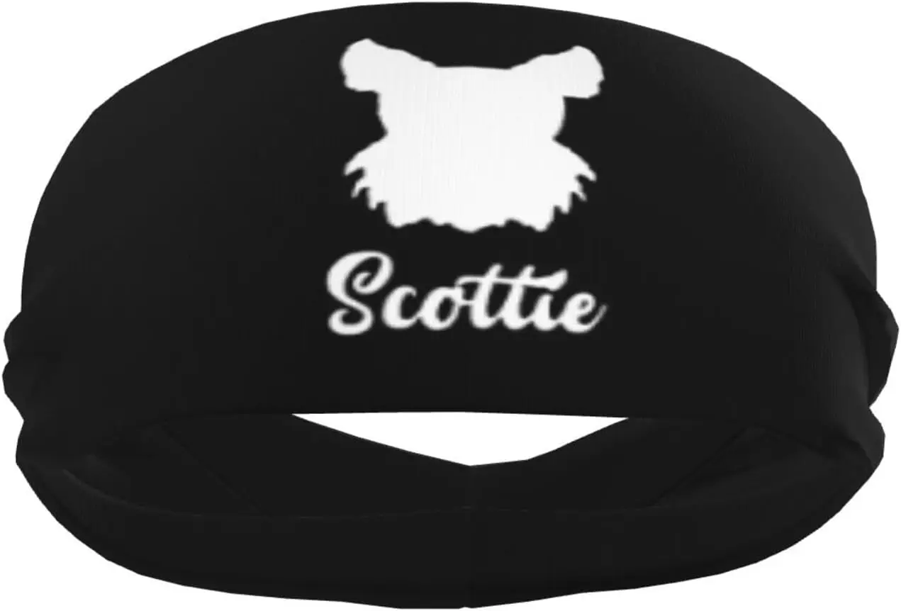 

Feig Scottie Dog Scottish Terrier Sports Sweatbands for Men Women, Non Slip Elastic Wristbands Headbands for Basketball Tennis
