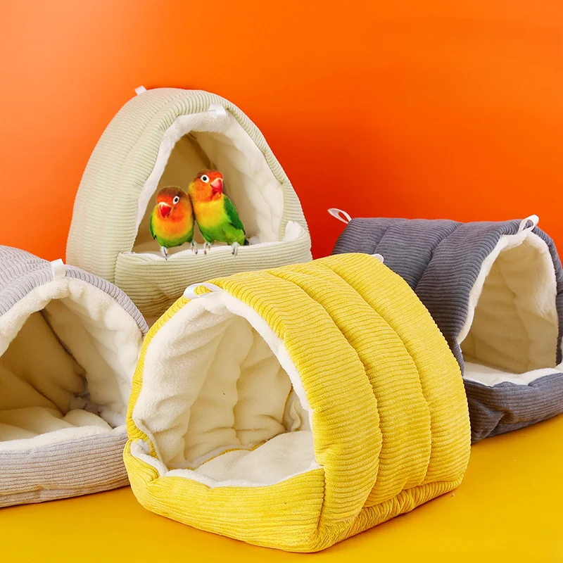 

Bird Cage Parrot Cotton Nest Mini House Pet Parrot Nest Budgie Warm Winter Hammock Cage Hut Tent Bed Hanging Cave Pet Products