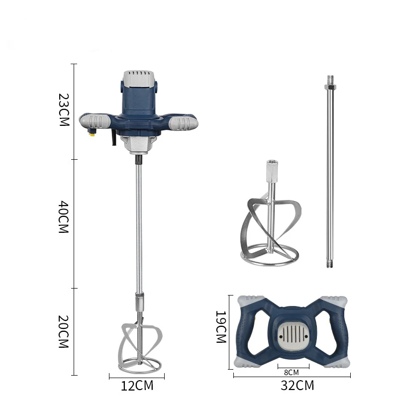 

2400W 6 Gear Adjustable Speed Handheld Paint Cement Plaster Mortar Coating Mixer Putty Mixing Machine