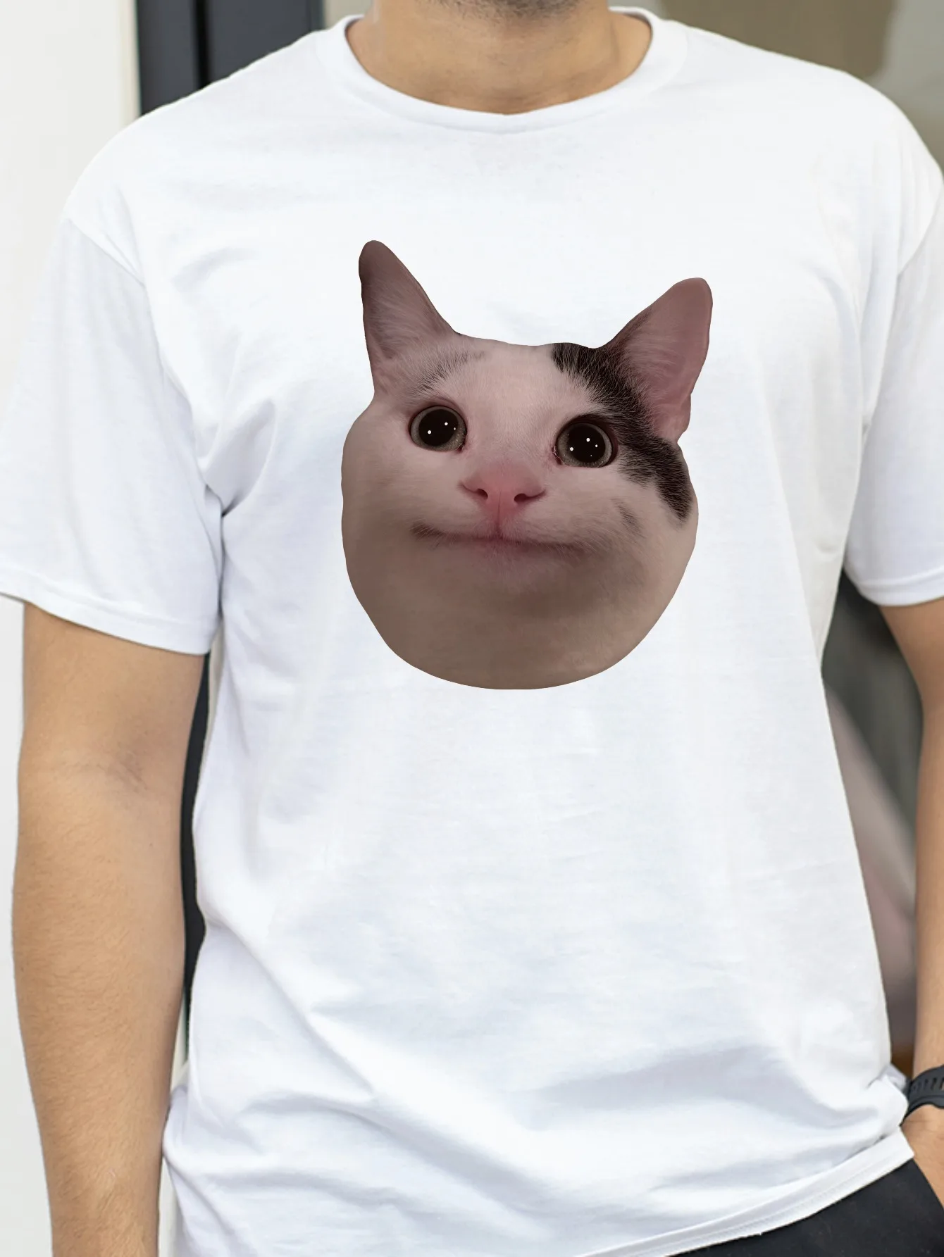 

Funny Cat Meme Print Women Casual Oversized T-Shirt Women Men Harajuku T Shirts Girl Boy Casual Fashion Clothes