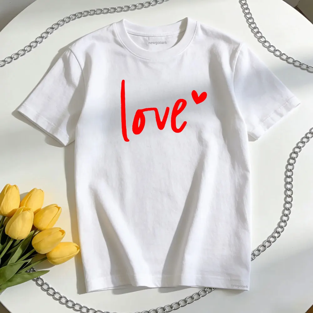 الحب هايت عيد الحب زوجين تي شيرت امرأة رجل عادية القطن الجرافيك تي شيرت س الرقبة قميص للجنسين الكبار قصيرة الأكمام
