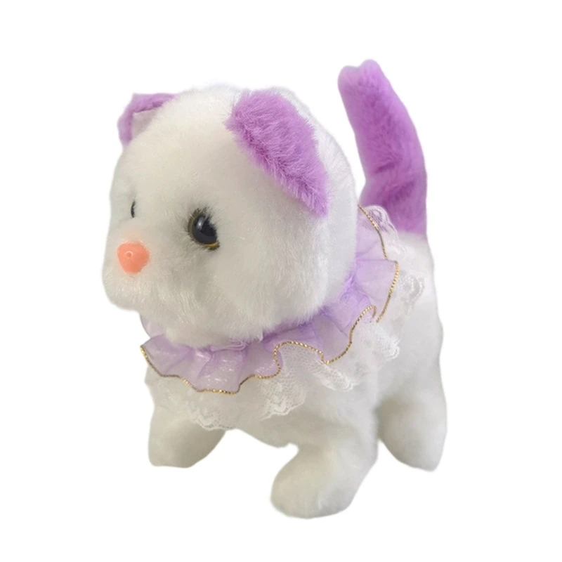  Lovely Electric Cats Doll Plush Toy That Walks And Soundable Perfect Gift For Children Roleplay and Parenting Game