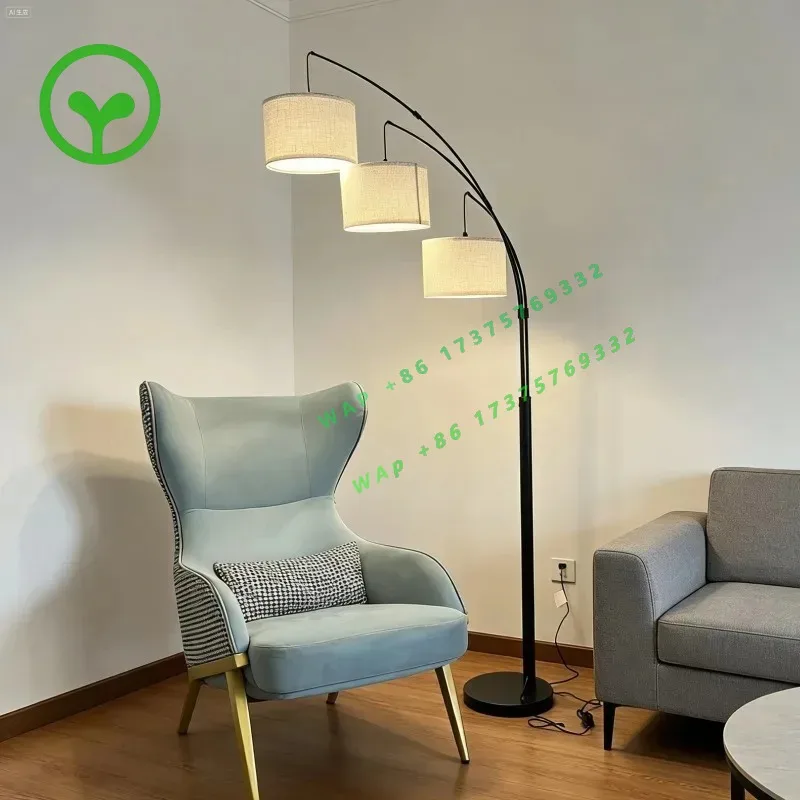 26 StyleManufacturer Hot-selling Three-head Creative Floor Lamp Adjustable Lamp Holder Angle Living Room Decorative Floor Lamp