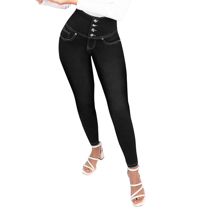 Women\'s High Waist Curvy Jeans Butt Lift Pants Stretchy Super Stretch Butt Shaping Bottom Up Denim Pants