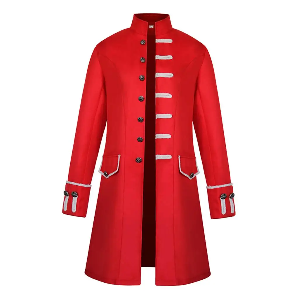 Victorian Men Jacket Steampunk Gothic Frock Coat Long Tailcoat Vintage Aristocrat Costume for Cosplay Masquerade Drama Stage