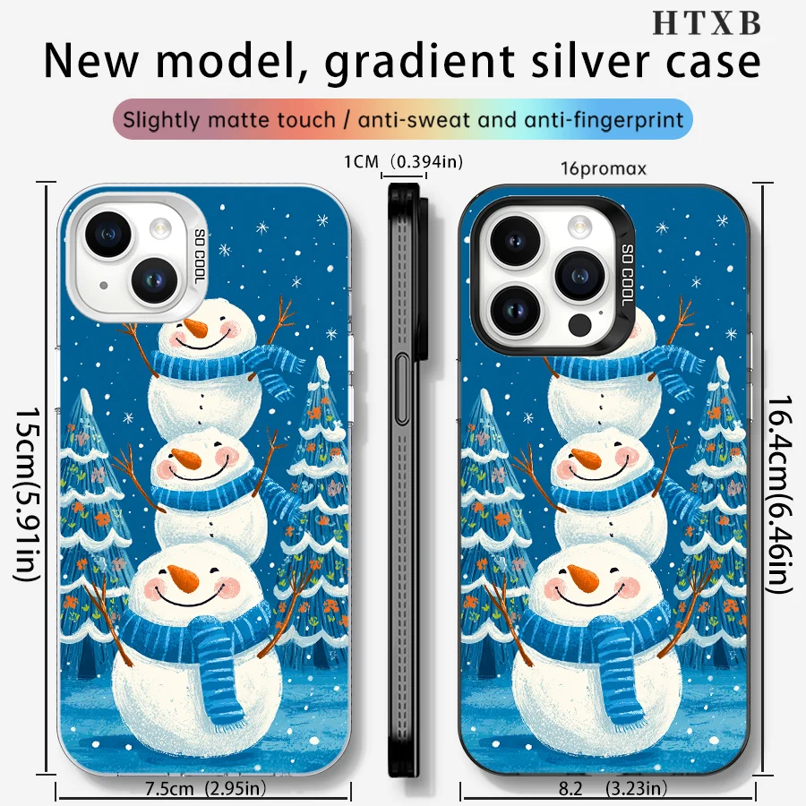 Happy Snowman Stacking Phone untuk iPhone 17 hingga 11 Pro Max Plus
