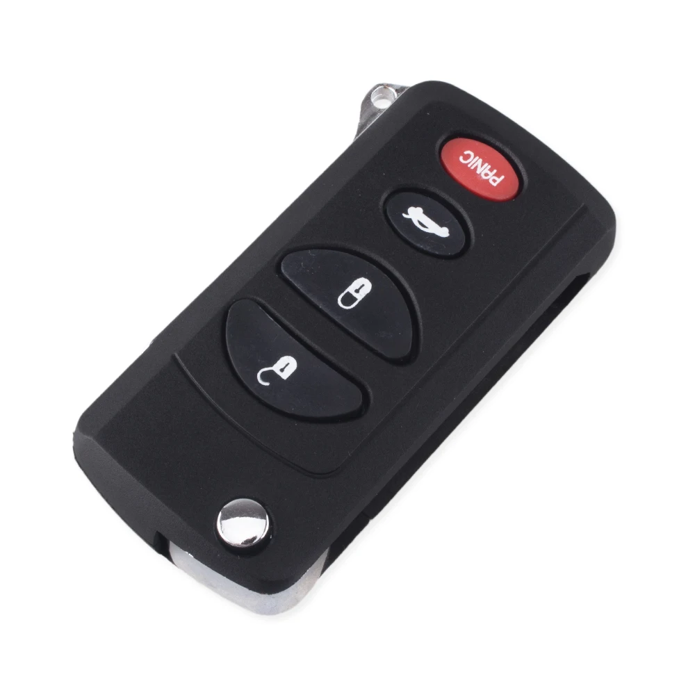 KEYYOU 4 Buttons Remote Folding Key Flip Shell Case Uncut Blank For Chrysler For Dodge For Jeep Intrepid Stratus 3 +1 Panic